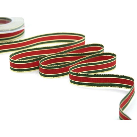NASTRO RIGATONE DI NATALE 15MM. 15MT.